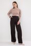 Beige Boat Neck Sleeve Gathered Blouse 2433 - 3