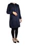 Women's Hooded Crystal Fabric Jacket with Front Zipper and Kangaroo Pocket