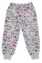 Girls' Patterned Pajama Set 100% Cotton and Stretchy Pajama Set - 3