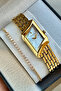 Women's Wristwatch Rectangular Case Steel Cord 3Atm Waterproof Gift Box and Bracelet Gift. - 4