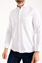 Men's Shirt White Long Sleeve Cotton Striped Pocket Casual Stylish Classic Model - 5