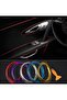 Blue car auto trim decoration strip rubber elastic easy installation 5 meters sliver tape - 5