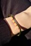 Gold Color Stone Detailed Ysx Handcuff Bracelet - 2