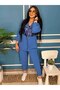 Set, Geometric Print, Zipper Jacket with Pockets, Capuche, Pants, Crepe, Casual - 2