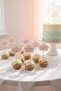 Happy Birthday Written Pink Toothpick Ornament 10 Pcs
