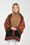 Ring Patterned Knitwear Shoulder Shawl – Stylish and Comfortable Poncho Model, Women's Shoulder Shawl, Winter Shoulder Shawl - 7