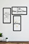 Home Sweet Home Home Is Not a Place It Is Written 3 Piece Wooden Frame Look Mdf Painting Set