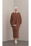 40702 - Stylish Comfortable Knitwear Glitter Pattern Skirt Sweater Women's Set