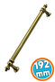 Furniture Drawer Kitchen Cabinet Cupboard Door Handles Pulls Metal Antique Yellow Handle 192 mm