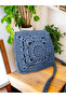 Small Shoulder Bag Knitted with Paper String - 4