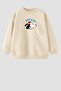 Boy's Dog Printed 3 Thread Fabric Cotton Sweatshirt - 2