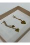 D’Oro Heart Figured Steel Earrings - 2