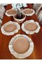 Nurgita Home Natural Raw Linen Frilly Supla Set American Service 6 Pieces