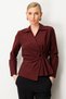 Double Breasted Collar Front Buckle Blouse