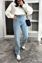 Light Blue Wide Leg Palazzo Jeans - 3