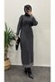 40874 - Stylish Comfortable Striped Knitwear Acrylic Glitter Mixed Length Women's Dress