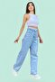 Women's Blue Palazzo Jeans - 3