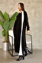 Round Neckline, Long Sleeve, Bow Patterned Midi Length Cardigan Look One-Piece Knitwear Dress - 7