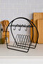 Metal Cup Holder and Saucer Black – 6-Piece Mug Stand |   Kitchen Organizer Organizer - 2