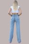 Young Girl High Waist Wide Leg Blue Palazzo Jeans - 2