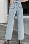 Blue Washed Fluid Form Women's Jeans