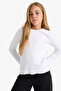 Okul Crew Neck Basic Ribbed Long Sleeve T-Shirt Girl Child B2387A825Au - 3