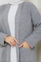 Women's Sleeve Fold Pocket Midi Length Cardigan - 5
