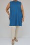 58501 Plus Size Hakim Collar Combed Cotton Underwear - Petrol - 2