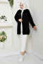 Women's Sleeve Fold Pocket Midi Length Cardigan
