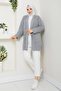 Women's Sleeve Fold Pocket Midi Length Cardigan - 2