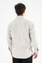 Men's Corduroy Shirt Stone Color Relaxed Fit Long Sleeve Single Pocket - 6