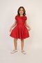Girl's Red Ribbon Dress - for April 23, October 29, November 10 and Special Occasions - 095