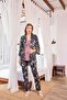 Front Buttoned Patterned Maternity Pajama Set 25123