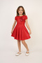 Girl's Red Ribbon Dress - for April 23, October 29, November 10 and Special Occasions - 095 - 5