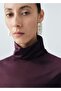High Collar Satin Blouse - 6