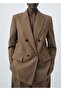 Double Button Fabric Blazer Jacket