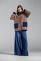 Oversized checkered fur jacket - 4