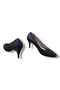 Women's Black Genuine Leather Thin Heeled Stiletto - 6