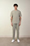 Corded Ottoman Çağla Men's Oversized Top and Bottom Set