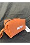 Suede Brown Puff Makeup Bag / Pen Holder - 6