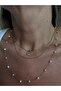 Stainless Steel Mini Zircon Heart D Letter Necklace - 3
