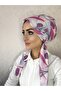 Hb19 Patterned Back Tie Plain Scarf