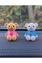 Cute Hearted Teddy Bear Couple Car Interior Figurine Accessory Glove Box Ornament Gift for Lover