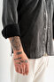 Men's Washable Denim Shirt Slimfit Slim Fit Double Flap Pocket Snap Closure Black - 7
