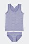 Girl's Patterned Wide Strap Tank Top Panty Set, Set of 6 - 6