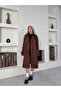 Women's Double Button Stylish and Classic Model Belted Long Trench Coat - 5