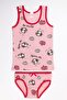Girl's Patterned Wide Strap Tank Top Panty Set, Set of 6 - 2