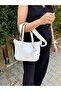 Original Women's White 3-Compartment Luxury & Stylish Soft Leather Hand and Shoulder Bag Suitable for Daily Use - 5