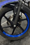 17 Inch All Wheel Sizes Compatible Navy Blue Half Rim Sticker Set for Motorcycle (4 Pieces)