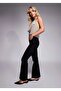 Black Yakamoz Spanish Leg Lycra Jeans High Waist Flare Jeans Recovery Extra Comfortable - 2